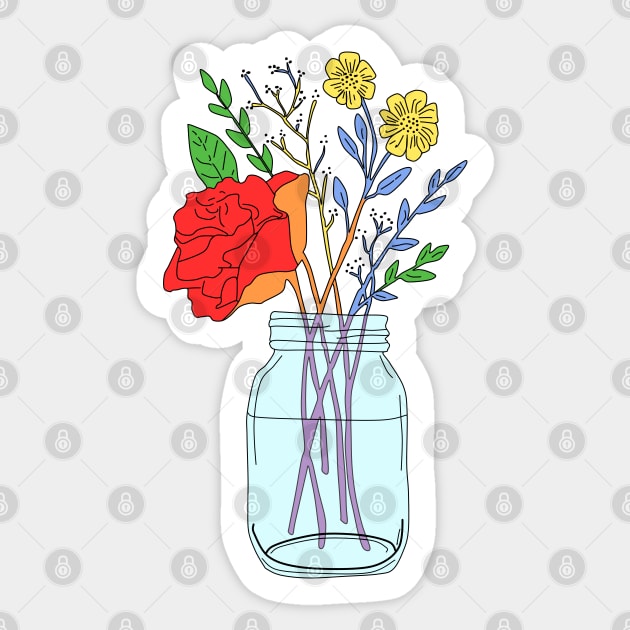 Gay Pride Flower Bouquet Sticker by RyanDoodles